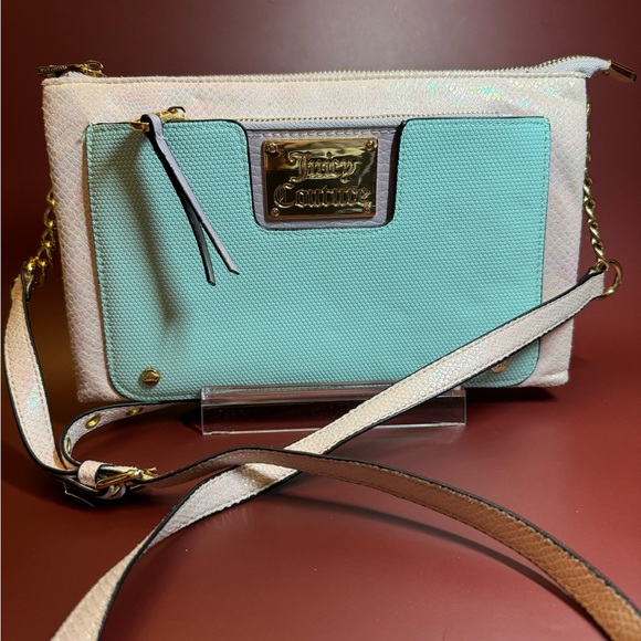 JUICE COUTURE CROSSBODY BAG WITH REMOVABLE POUCH - Picture 1 of 10